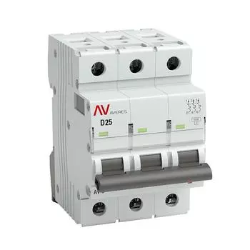 Автоматический выключатель EKF mcb6-3-25D-av AV-6 3P 25A (D) 6kA AVERES