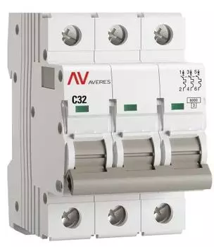 Автоматический выключатель EKF mcb6-3-32C-av AV-6 3P 32A (C) 6kA AVERES