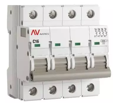 Автоматический выключатель EKF mcb6-4-16C-av AV-6 4P 16A (C) 6kA AVERES