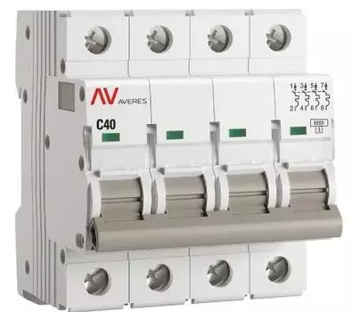 Автоматический выключатель EKF mcb6-4-40C-av AV-6 4P 40A (C) 6kA AVERES