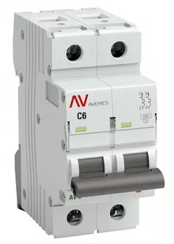 Автоматический выключатель EKF mcb6-DC-2-06C-av AV-6 DC 2P 6A (C) 6kA AVERES