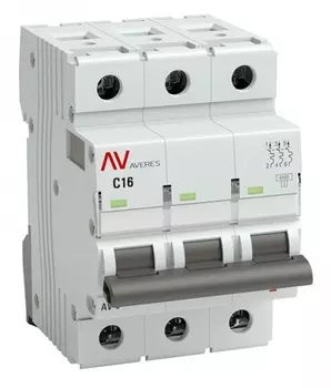 Автоматический выключатель EKF mcb6-DC-3-16C-av AV-6 DC 3P 16A (C) 6kA AVERES