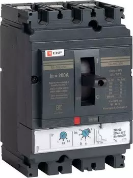 Автоматический выключатель EKF mccb99C-250-200 3п ВА-99C 250/200А 45кА