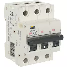 Автоматический выключатель IEK AR-M06N-3-C020 ARMAT M06N 3P C 20А