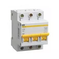 Автоматический выключатель IEK MVA20-3-016-C ВА47-29 3Р 16А 4,5кА х-ка С