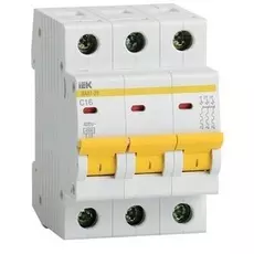 Автоматический выключатель IEK MVA20-3-050-D ВА47-29 3Р 50А 4,5кА х-ка D