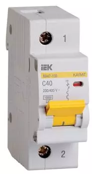 Автоматический выключатель IEK MVA40-1-040-C KARAT ВА47-100 1P C 40А 10кА