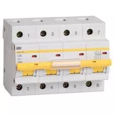 Автоматический выключатель IEK MVA40-4-100-C ВА 47-100 4Р 100А 10 кА х-ка С