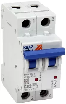 Автоматический выключатель КЭАЗ 260609 OptiDin BM63-2C5-УХЛ3 (6кА)