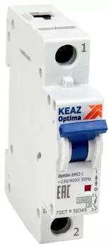 Автоматический выключатель КЭАЗ 262521 OptiDin BM63-1C20-10-УХЛ3