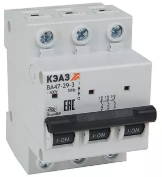 Автоматический выключатель КЭАЗ 318301 ВА47-29-3D16-УХЛ3 (4,5кА)