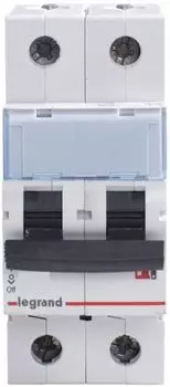 Автоматический выключатель Legrand 403935 TX 6000 - 10 кА - тип характеристики C, 2П, 230/400 В~, 50 А, 2 модуля