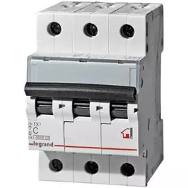 Автоматический выключатель Legrand 403941 TX 6000 - 10 кА - тип характеристики C, 3П, 400 В~, 6 А, 3 модуля