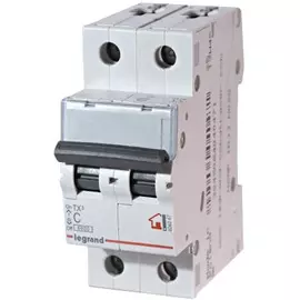 Автоматический выключатель Legrand 403984 TX 6000 - 6 кА - тип характеристики B, 2П, 230/400 В~, 10 А, 2 модуля
