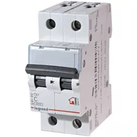 Автоматический выключатель Legrand 403987 TX 6000 - 6 кА - тип характеристики B, 2П, 230/400 В~, 20 А, 2 модуля