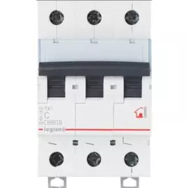 Автоматический выключатель Legrand 404001 TX 6000 - 6 кА - тип характеристики B, 3П, 400 В~, 20 А, 3 модуля