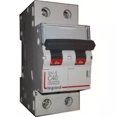 Автоматический выключатель Legrand 407281 DX-E 6000 - 6 кА - тип характеристики C, 2П, 230/400 В~, 40 А, 2 модуля