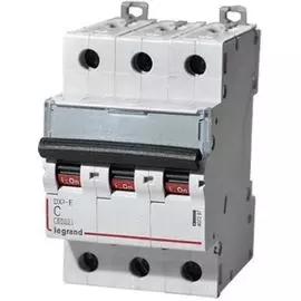Автоматический выключатель Legrand 407289 DX-E 6000 - 6 кА - тип характеристики C, 3П, 230/400 В~, 10 А, 3 модуля
