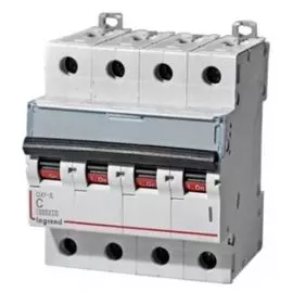 Автоматический выключатель Legrand 407307 DX-E 6000 - 6 кА - тип характеристики C, 4П, 230/400 В~, 25 А, 4 модуля