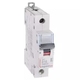 Автоматический выключатель Legrand 407432 DX 6000 - 10 кА - тип характеристики B, 1П, 230/400 В~, 16 А, 1 модуль
