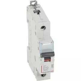 Автоматический выключатель Legrand 407969 DX 6000 - 10 кА - тип характеристики D, 1П, 230/400 В~, 10 А, 1 модуль