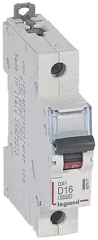 Автоматический выключатель Legrand 407971 DX 6000 - 10 кА - тип характеристики D, 1П, 230/400 В~, 16 А, 1 модуль