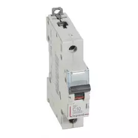 Автоматический выключатель Legrand 409112 DX 10000 - 16 кА - тип характеристики C, 1П, 230/400 В~, 10 А, 1 модуль