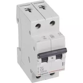 Автоматический выключатель Legrand 419694 RX - 4,5 кА - тип характеристики C, 230/400 В~, 6 А, 2П, 2 модуля