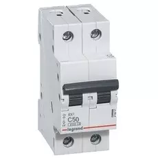 Автоматический выключатель Legrand 419702 RX - 4,5 кА - тип характеристики C, 2П, 400 В~, 50 А, 2 м