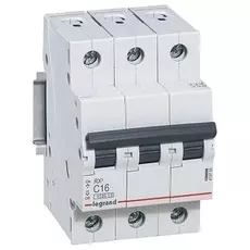 Автоматический выключатель Legrand 419708 трехполюсный RX3 4,5 кА C 16 А