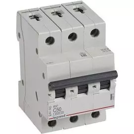 Автоматический выключатель Legrand 419714 RX - 4,5 кА - тип характеристики C, 400 В~, 63 А, 3П, 3 модуля