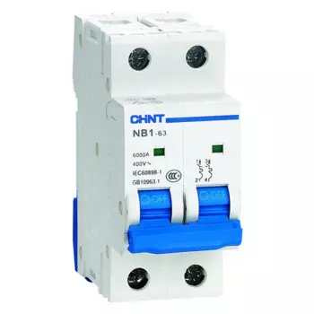 Автоматический выключатель модульный CHINT 179649 2P, тип характеристики B, 32А, 6кА, NB1-63 (R)