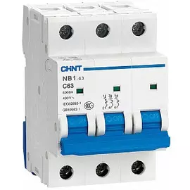 Автоматический выключатель модульный CHINT 179721 3P, тип характеристики D, 40A, 6kA, NB1-63 (R)
