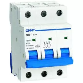 Автоматический выключатель модульный CHINT 179875 3P, тип характеристики C, 40A, 10kA, NB1-63H (R)