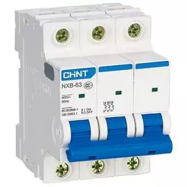 Автоматический выключатель модульный CHINT 296833 3P, тип характеристики C, 63A, 4.5kA, NXB-63S (R)