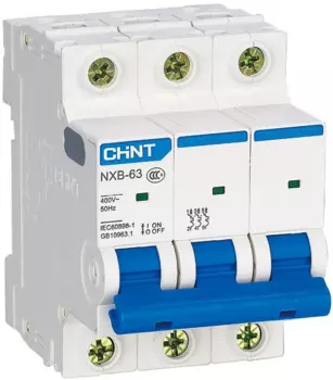 Автоматический выключатель модульный CHINT 814196 3P, тип характеристики B, 16А, 6кА, NXB-63 (R)