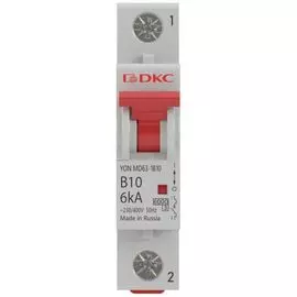 Автоматический выключатель модульный DKC MD63-1C10-10 1P 10А C 10kA, "YON"