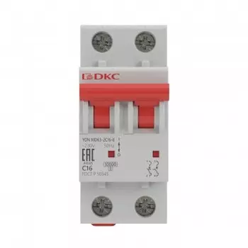 Автоматический выключатель модульный DKC MD63-2B63-10 2P 63А B 10kA, "YON"