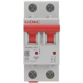 Автоматический выключатель модульный DKC MD63-2C25-10 2P 25А C 10kA, "YON"