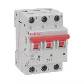 Автоматический выключатель модульный DKC MD63-3B4-10 3P 4А B 10kA, "YON"