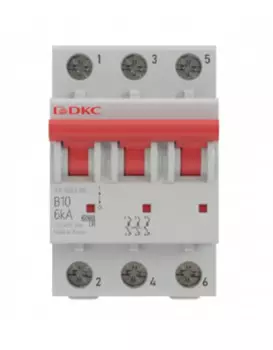 Автоматический выключатель модульный DKC MD63-3C3-6 3P 3А C 6kA, "YON"
