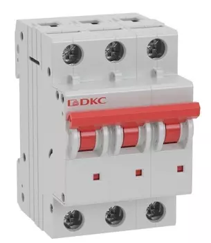 Автоматический выключатель модульный DKC MD63-3D2-6 3P 2А D 6kA, "YON"