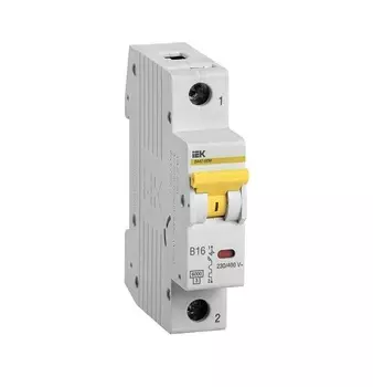 Автоматический выключатель модульный IEK MVA31-1-016-B KARAT ВА47-60M 1Р 16А 6кА B