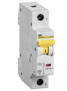 Автоматический выключатель модульный IEK MVA31-1-063-C 1п C 63А 6кА ВА47-60M