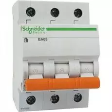 Автоматический выключатель Schneider Electric 11221 ВА63 3P 6A 4.5kA (серия "Домовой")