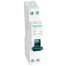 Автоматический выключатель Schneider Electric A9D63616 дифференциальный (АВДТ) iDif K 1п 16А 30мА 6кА C AC