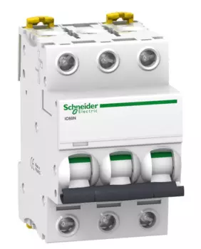 Автоматический выключатель Schneider Electric A9F78340 Acti9 - 3P, тип хар-ки B, 40 А, 400 В AC/DC, 6кА