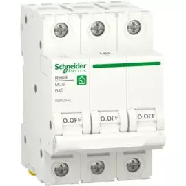 Автоматический выключатель Schneider Electric RESI9 Resi9 - 3P, тип хар-ки B, 40 А, 400 В AC, 6кА
