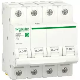 Автоматический выключатель Schneider Electric RESI9 Resi9 - 4P, тип хар-ки C, 50 А, 400 В AC, 6кА