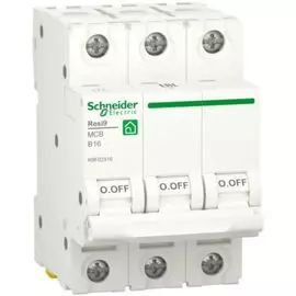 Автоматический выключатель Schneider Electric RESI9 Resi9 - 3P, тип хар-ки B, 16 А, 400 В AC, 6кА